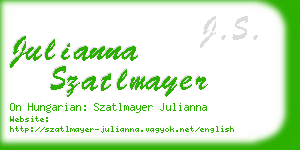 julianna szatlmayer business card